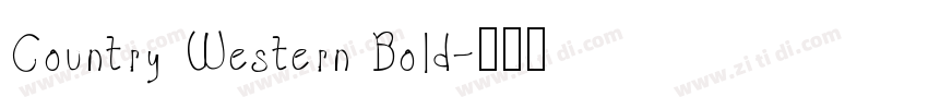 Country Western Bold字体转换